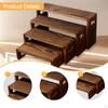 4 Pezzi Supporti Espositori a Gradini in Legno Scaffale per Gioielli Organizer per Dolci Porta Spezie per Feste Vendita al Dettaglio