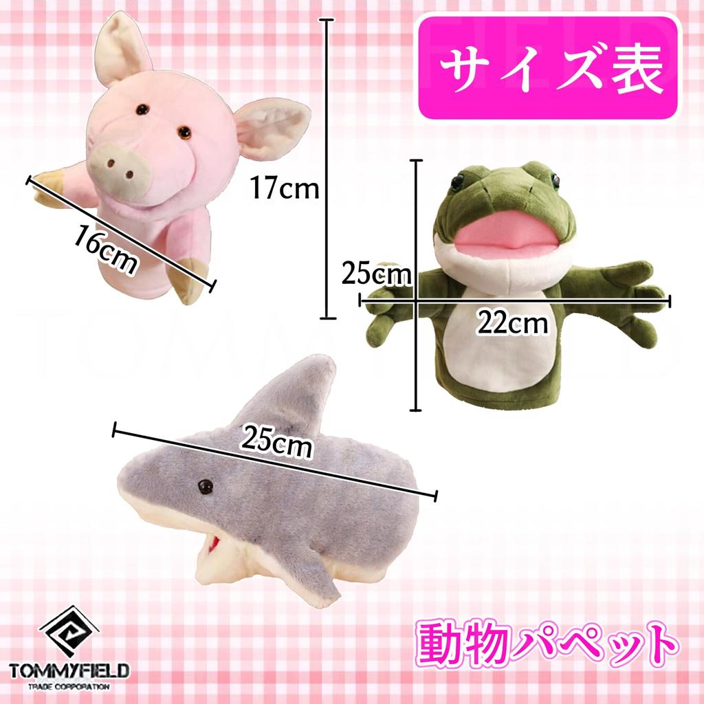 TOMMYFIELD Puppet Finger Puppet Hand Puppet with Moving Mouth Dog (Frog)