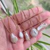Real Natural Freshwater Pearl Necklace for Women Irregular Round Square Coin Stick Drop Baroque Pearl Pendant Necklace Choker