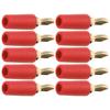 10Pcs Banana Plug 2.5mm Gold Plated Brass Solder Type Male Connector Accessory Set Kit