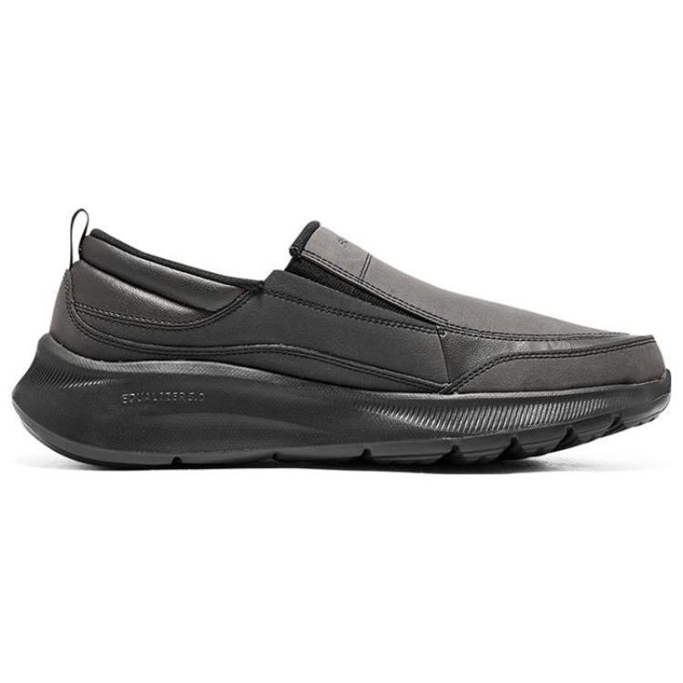 Skechers Equalizer 5.0 Synthetic Leather Slip-On Low-Top Casual Shoes Men sneaker Black 232517-BBK