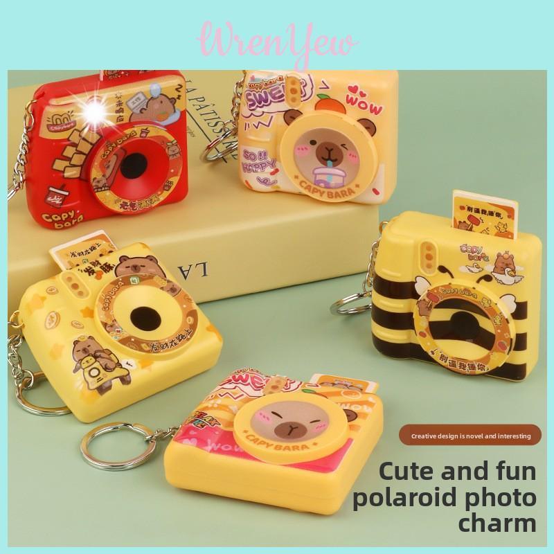 Capybara Camera Flash Keychain With Light And Sound For Kids Gift