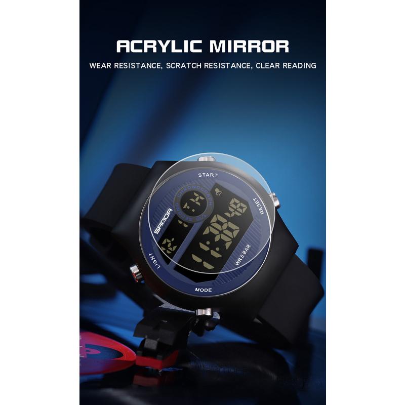 SANDA New Single Movement Electronic Watch Multifunctional Men's and Women's Fashion Outdoor Sports Waterproof Watches