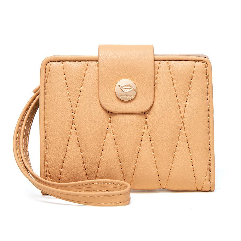 

Кошелек короткий женский PU Soft Face Leaf женский кошелек Zero Wallet Zero Wallet оранжевый