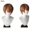 Yagami Light Cosplay Wig Anime Short Brown Fluffy Yagami Light Heat Resistant Synthetic Hair Halloween Party Wigs + Wig Cap