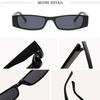 Rectangle Sunglasses Unisex Retro Square Narrow Frame Sun Glasses Trendy Vintage Streetwear Eyewear Shades UV400 Gafas De Sol