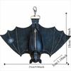 Zipper Halloween Bat Pendant Coin Purse Leather Bat Keychain  Backpack Accessory