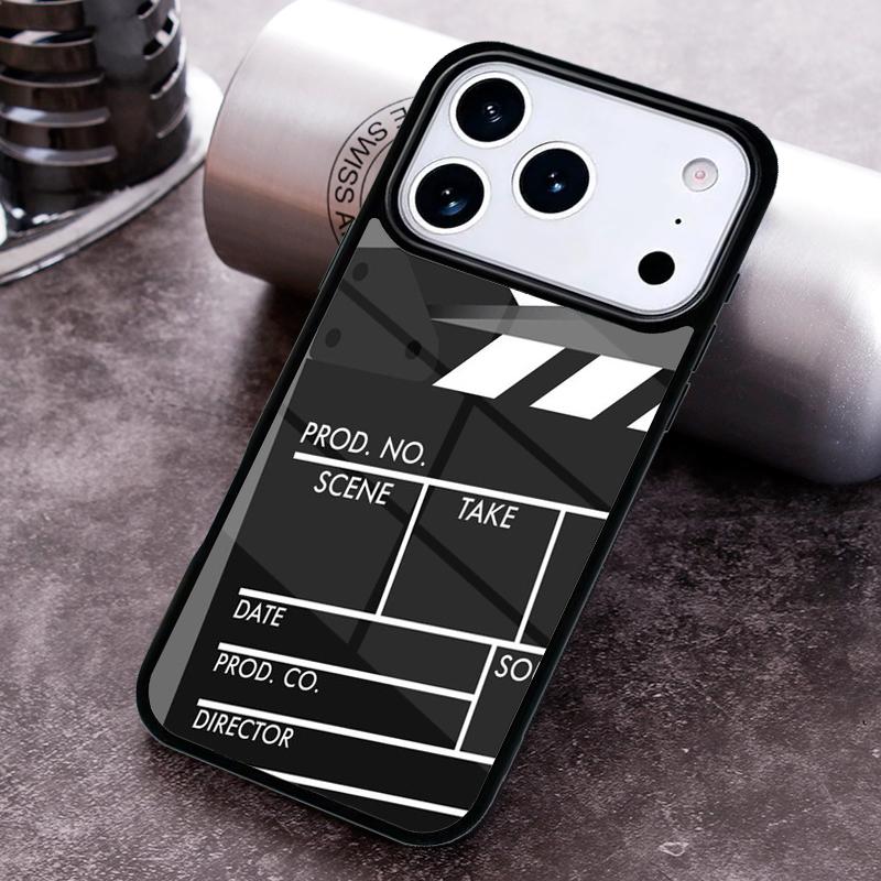 Clapper Board Film Movie Maker Phone Case For iPhone 17 16 15 14 13 12 11 Pro Max Plus 17Air Soft Silicone Cover