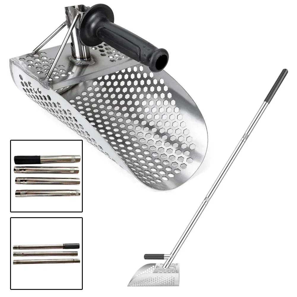 Shovel i rostfritt stål med långt handtag Sandspade Sandskopa i rostfritt stål Effektiv sandvålning Strandutforskning