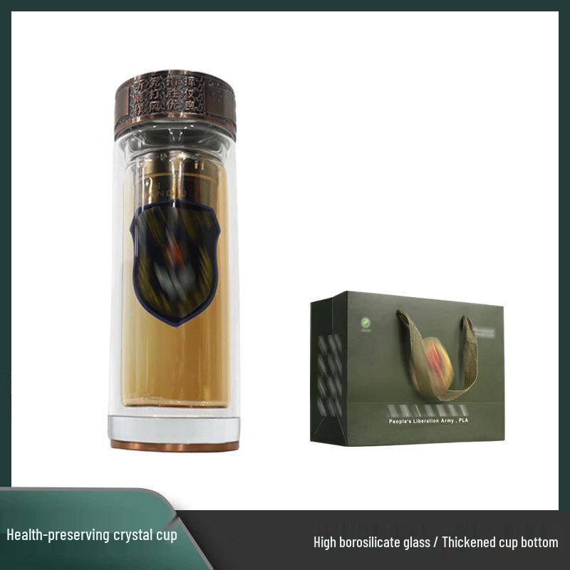 Canglangya Veteran Commemorative Double-Wall Glass Tea Cup