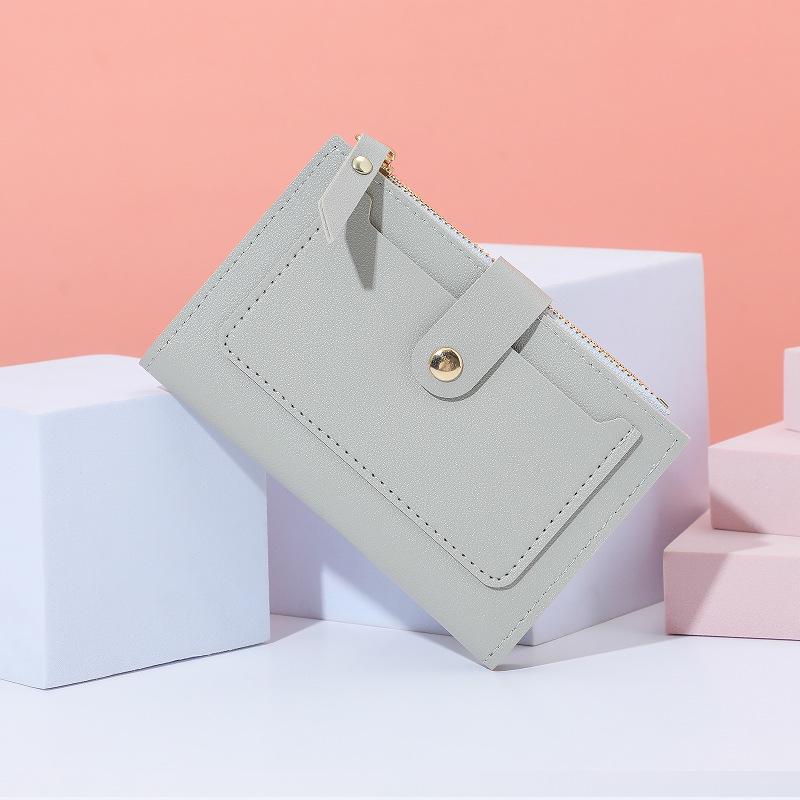 Multi-Functional Card Holder & Zipper Coin Purse with Custom Logo, PU Material, Multiple Card Slots
