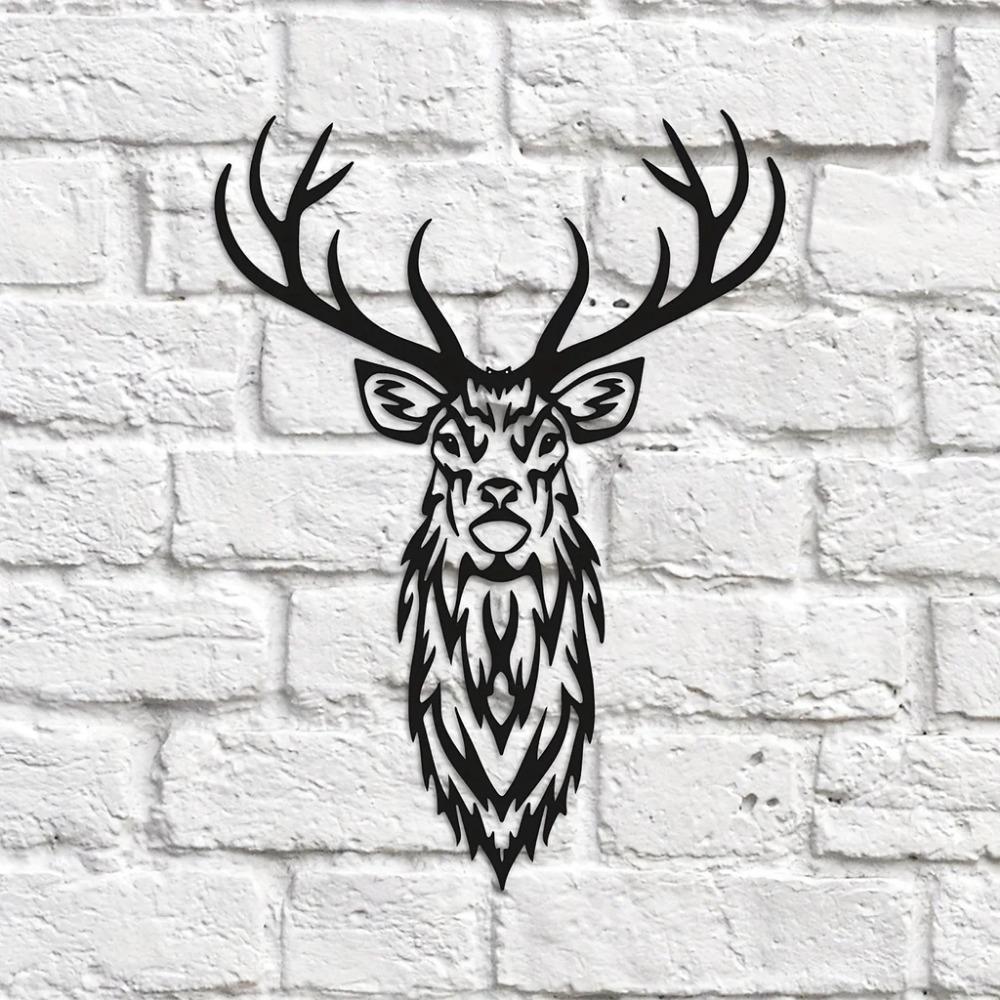 Personalized Deer Metal Wall Art - 1pc Indoor/Outdoor Decor, Perfect for Housewarming or Christmas Gifts | Unique Deer Signs