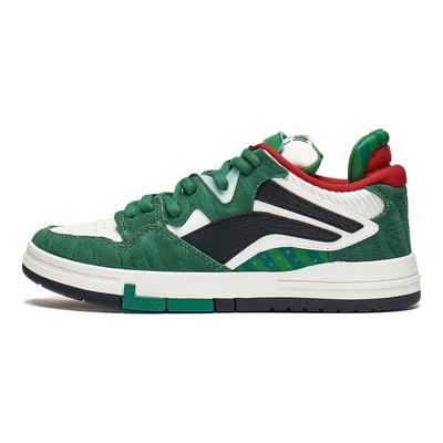 Li Ning Weiwu Pro Scarpe da Skate Basse Antiscivolo Resistenti all'Usura da Donna Scarpe da Skate Verde Nero Rosso AECT010-1