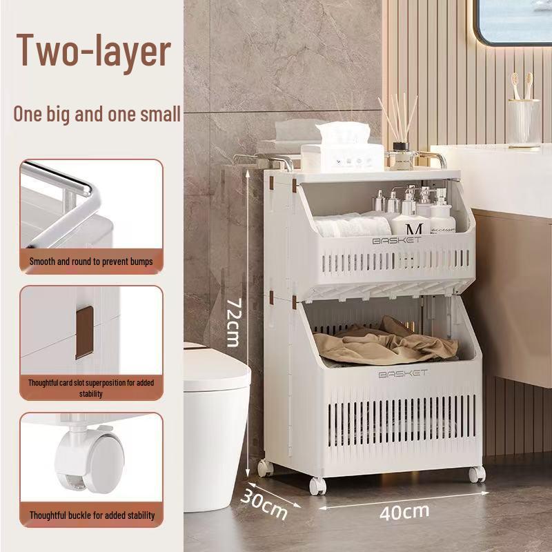 

Складная корзина для белья - Отдельно стоящее хранилище для грязной одежды и организации ванной комнаты 40CM Width