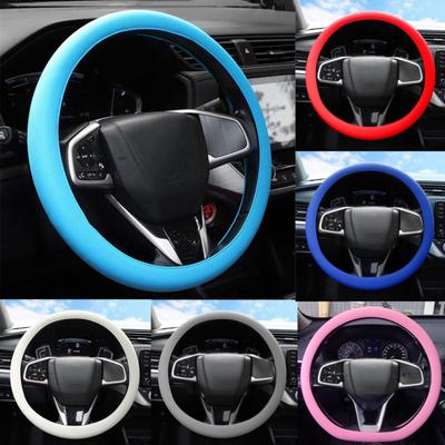 Coprivolante in silicone Tinta unita Resistente all'usura Design antiscivolo Installazione semplice Protezione universale per volante