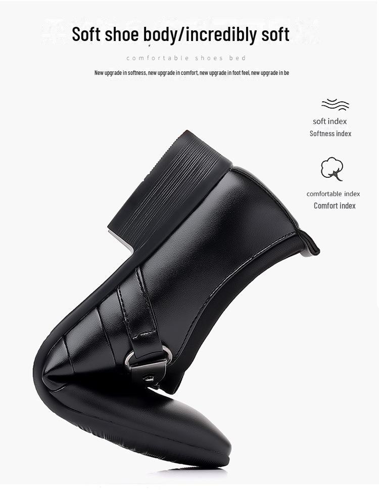 2024 Men's Leather Formal Business Shoes - Korean Style, Large Size, Pointed Toe, Casual Elegance