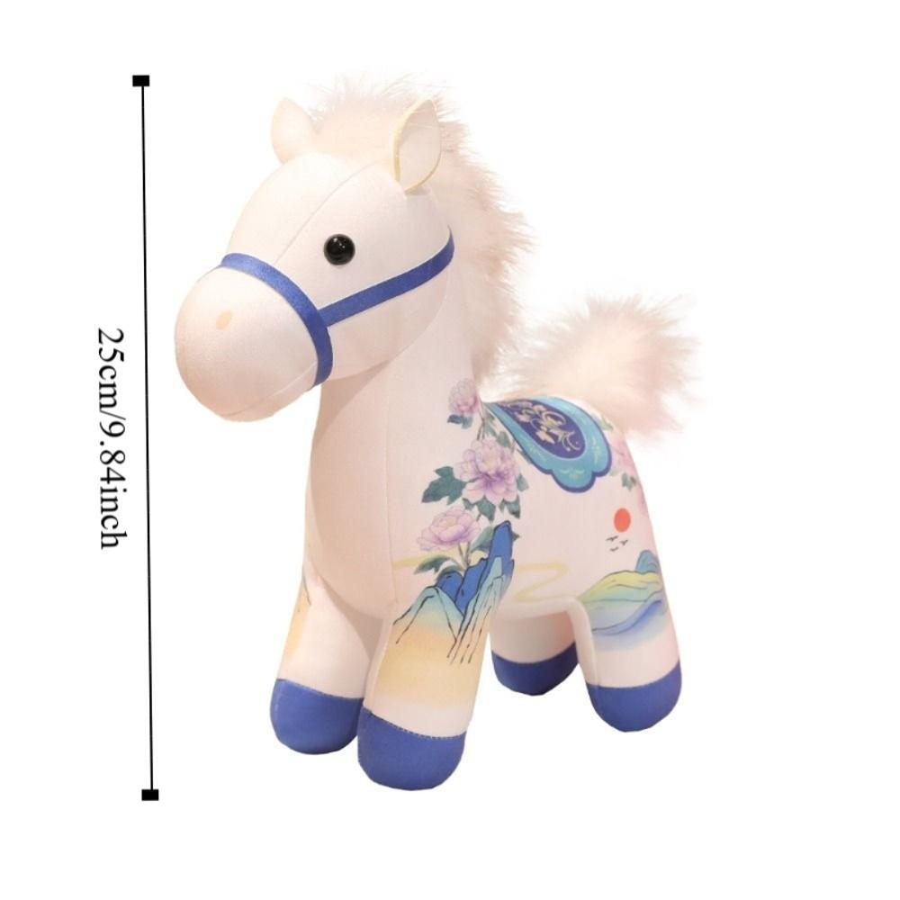 Chinese Style Cartoon Steed Doll PP Cotton Plush Horse Doll Pendant  Year of Horse