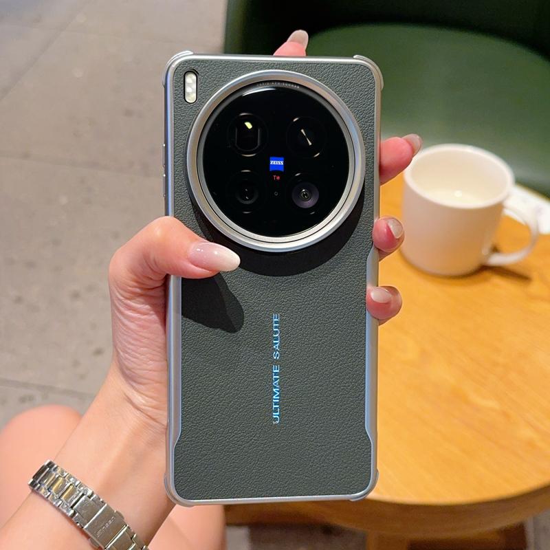 

Для Vivo X200 X200S Pro Mini Ultra Чехол Противоударные Углы Защита от Падений Magsafe Гальваническое Покрытие Мягкая Ручка Кожаная Крышка Artificial leather&vivo X200 Pro mini