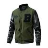 Herren Herbst/Winter Baumwollgepolsterte Woll-Baseballkragenjacke, Übergröße