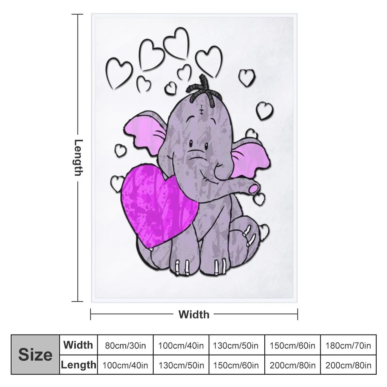 Heffalump Valentine Throw Blanket Beautiful Blankets Soft Plush Plaid 75cmx90cm серый
