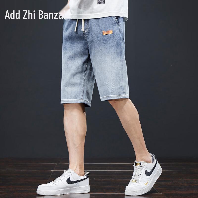 Zengzhi Men s Loose Fit Summer Denim Shorts M