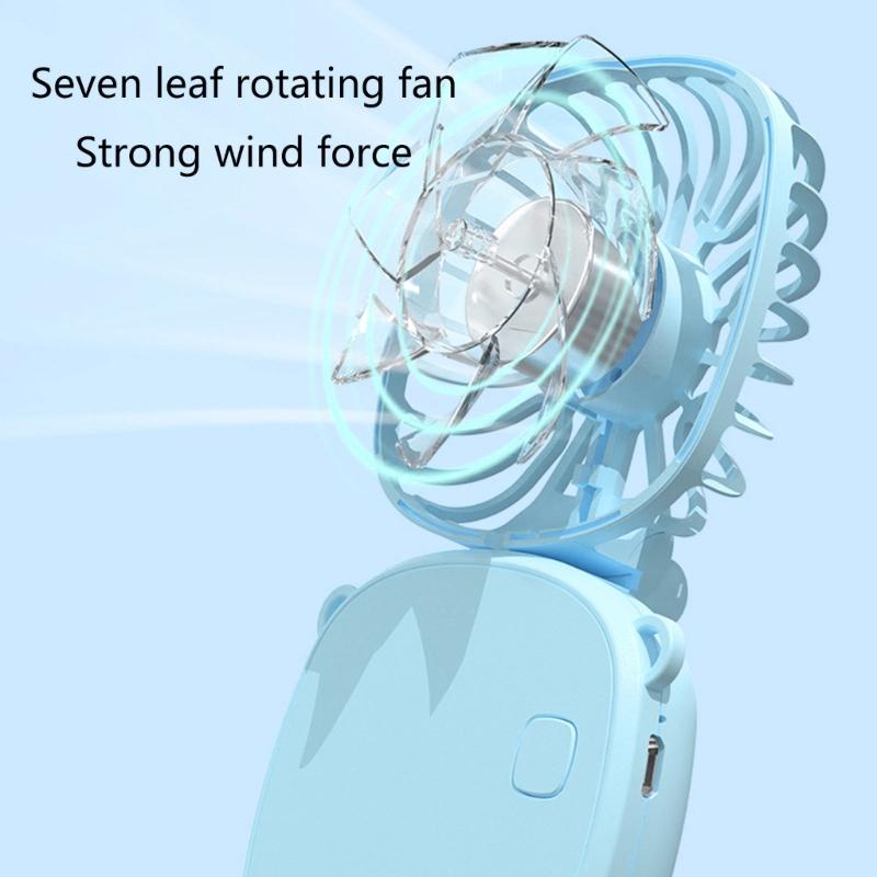 Handheld Fan Foldable Fan Rechargeable Small Pocket Fan with 3 Speed USB Fan for Office Outdoor Indoor Pocket Fan