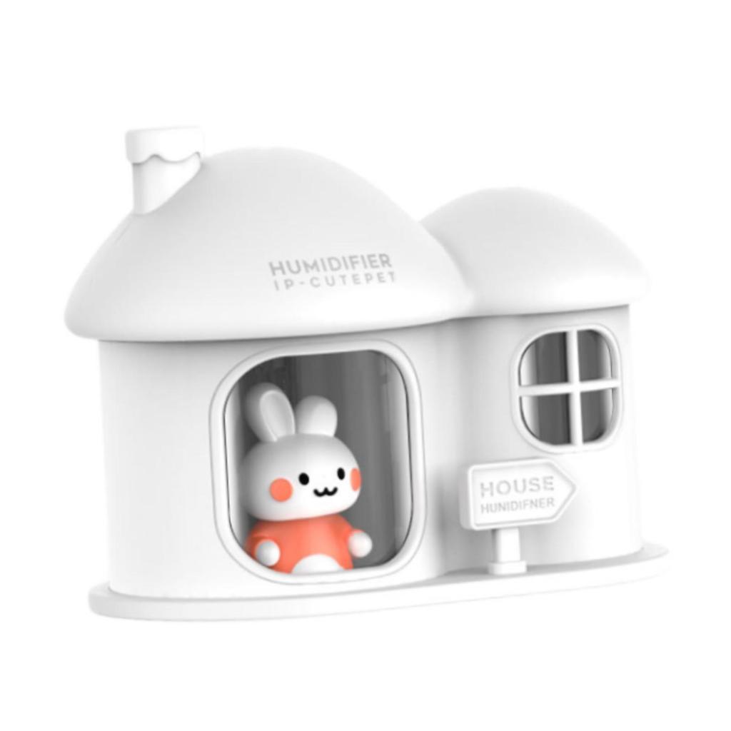 Nawilżacz w kształcie domu 2 tryby rozpylania Dyfuzor olejków eterycznych Przenośny mały nawilżacz do salonu Domku wiejskiego Biura Prezent SPA