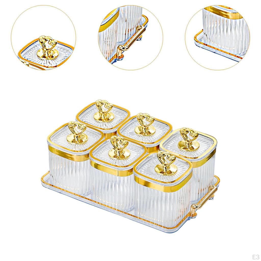 Appetizer Dish with Lid, Compartmentalized Fruit Serving Tray for Celebrations