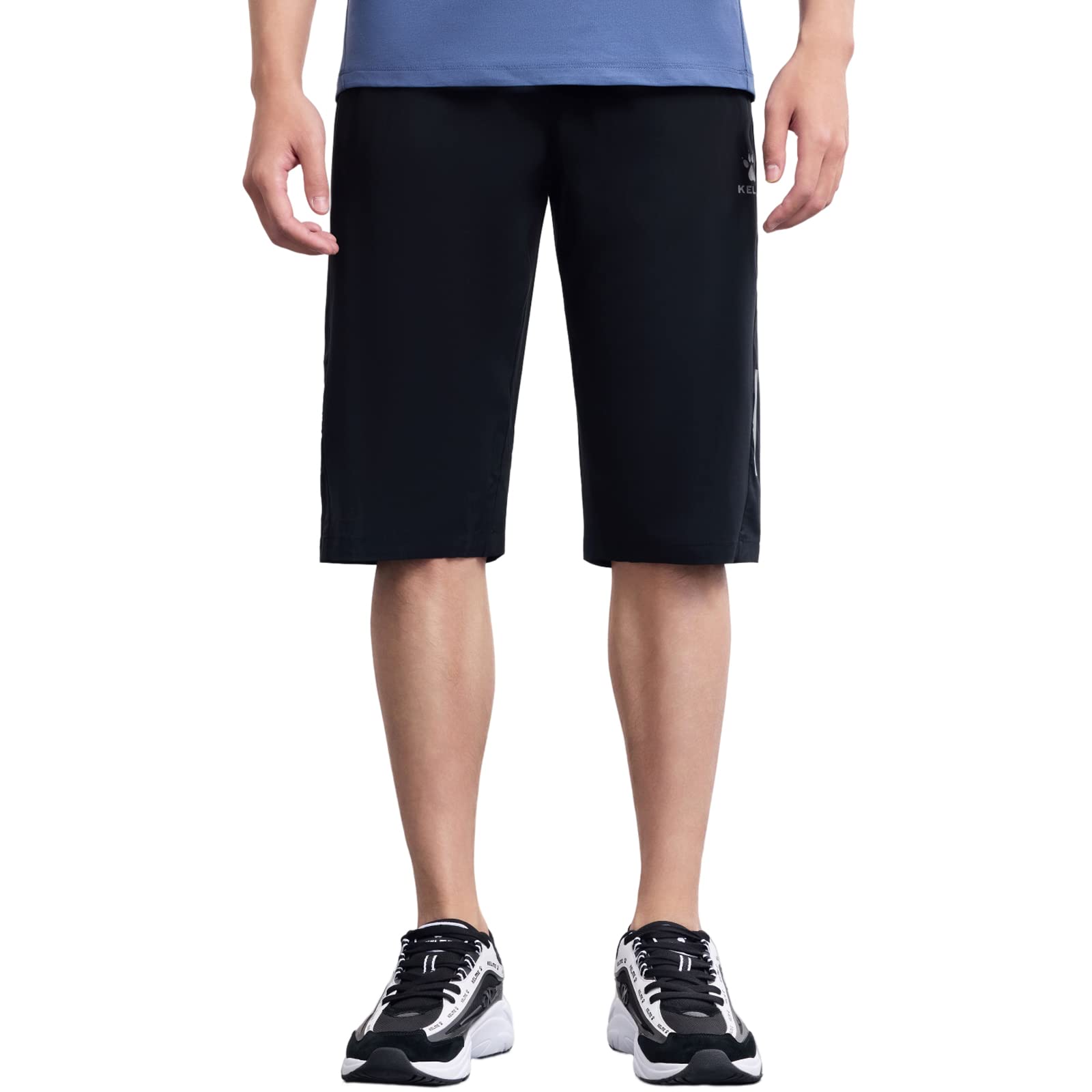 

Мужская тренировочная одежда Kelme длиной 3/4, влагоотводящая, быстросохнущая, черная, средний размер