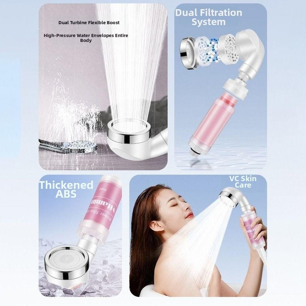 Lavender Shower Head Water Filter Dechlorination Anti-scaling Shower Scented Mixed with Vitamin C Filter Impurities