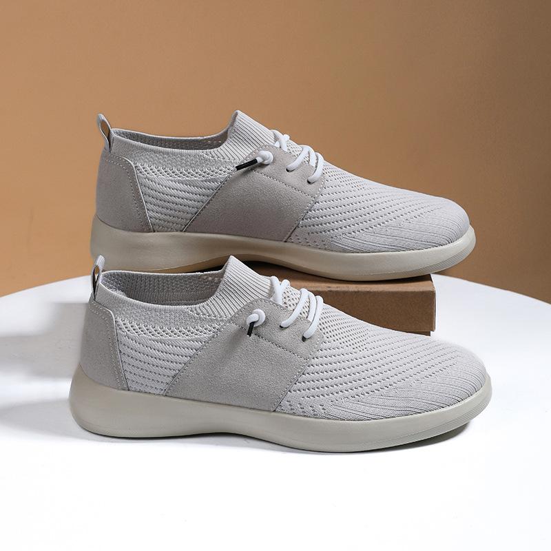 Breathable fly-woven casual mesh summer sports hiking shoes couple large size 35