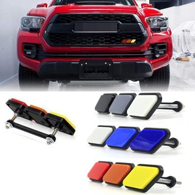 Newest Tri-color 3 Grille Badge EMBLEM Fits For To+yo+ta Tacoma 4Runner Tundra Stickers Decals Auto Car Accessories Car Styling