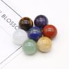 7 Stück/Packung Mini-Naturstein 7 Chakra, nicht poröse Kugel, Ornamente, Dekoration, heilender Edelstein, Heimdekoration, kleine Einrichtung, Frauen, Schmuck, Geschenk, 1,6 cm