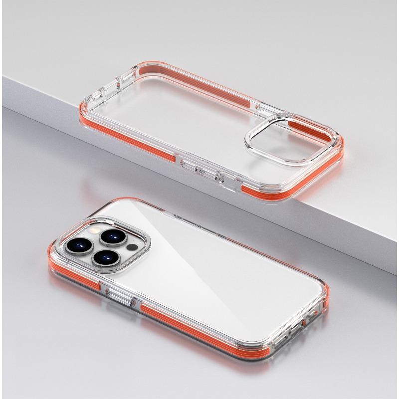 Double-layer Color Frame Suitable for IPhone16 Transparent Mobile Phone Case Apple 15 ProMax Creative Anti-fall 14 Protective Case