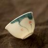 Hand-painted Lotus Teacup Jade Porcelain Underglaze Single Cup Household Ceramic Kung Fu Tea Cup Teaware Chinese Gongfu Tea Bowl