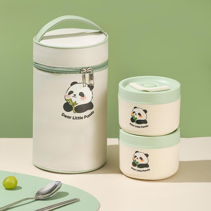 Kid School Portable Hot Food Thermos Vacuum Soup Container Storage Jar Leak Proof Microwavable Carton Lunch Box Insulated Bag