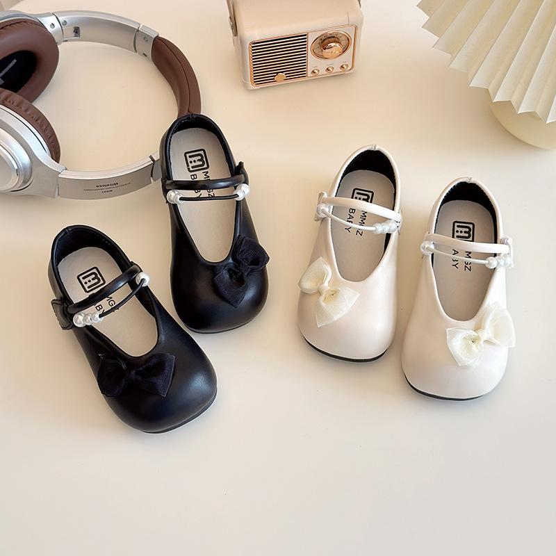 Fashion Girls' Shoes Spring New Kids Leather Shoe Soft Soled Girls Casual Shoes Anti Slip Child Shoe Simple Girl Leather Shoes