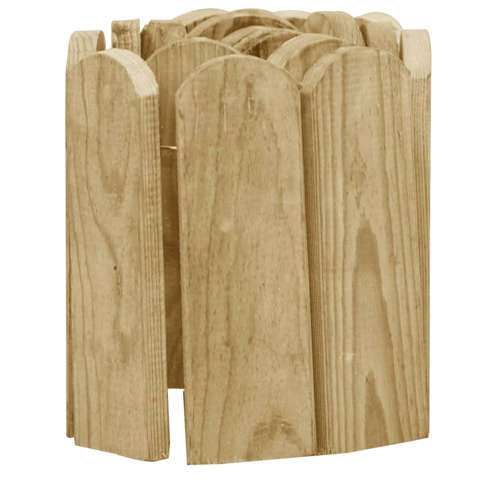 Garden Edging Set 3 pcs 120 cm Pressure Treated Pine Wood