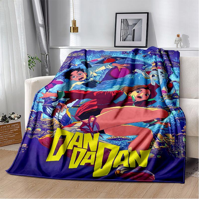 3D DAN DA DAN Anime Cartoon Blanket,Soft Throw Blanket for Home Bedroom Bed Sofa Picnic Travel Office Cover Kids Gift