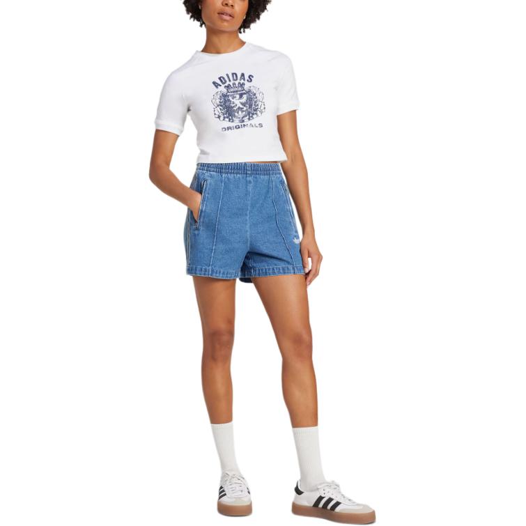 Adidas Originals Graphic Crest Baby T-Shirt Women Tops JZ0851