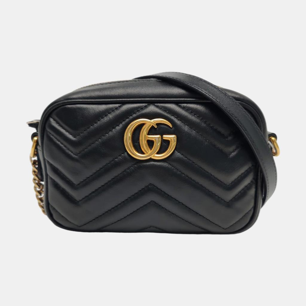 [Pre-Owned] Gucci GG Marmont Matelassé Mini Bag 'Nero' - Good #1KBQ7HM