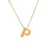 Stainless Steel 18K Gold Plated Alphabet Pendant Necklace
