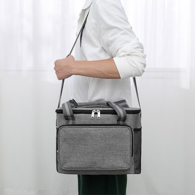 Durable Oxford Cloth Portable Thermal Lunch Bag Picnic Food Insulated Cooler Bags Office Travel Lunchbag