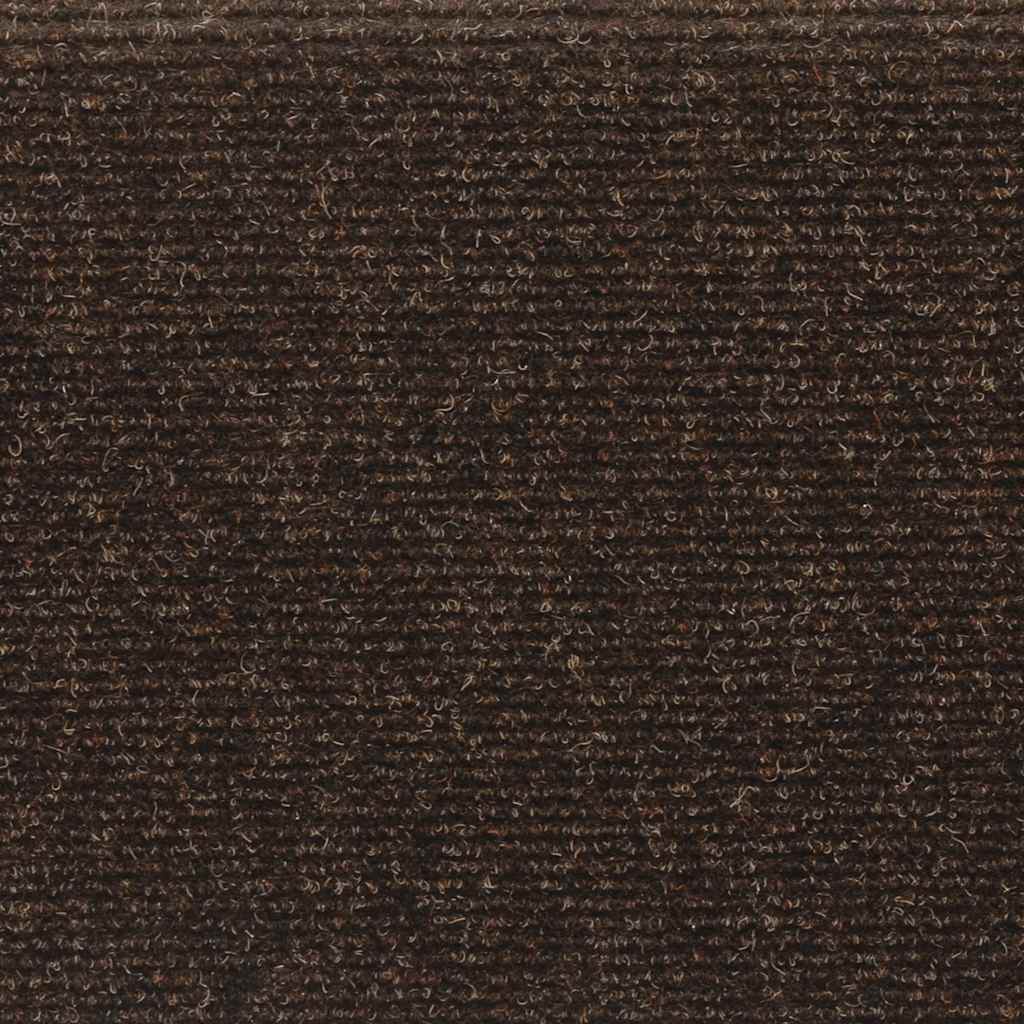 Self-Adhesive Stair Mats 30 Pcs. Brown 65X21X4 Cm