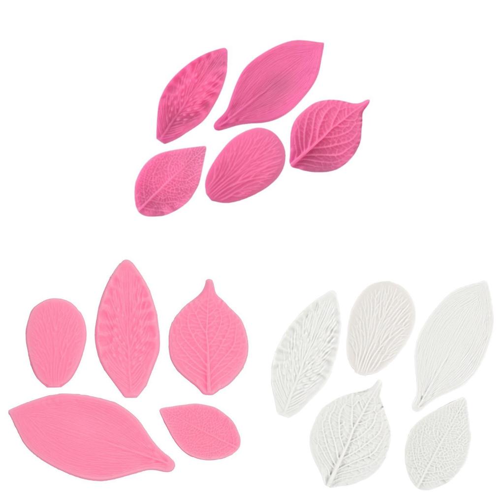 Silicone Leaf Cake Mold Set For Fondant And Clay Decorations With 3d Texture For Baking Enthusiasts