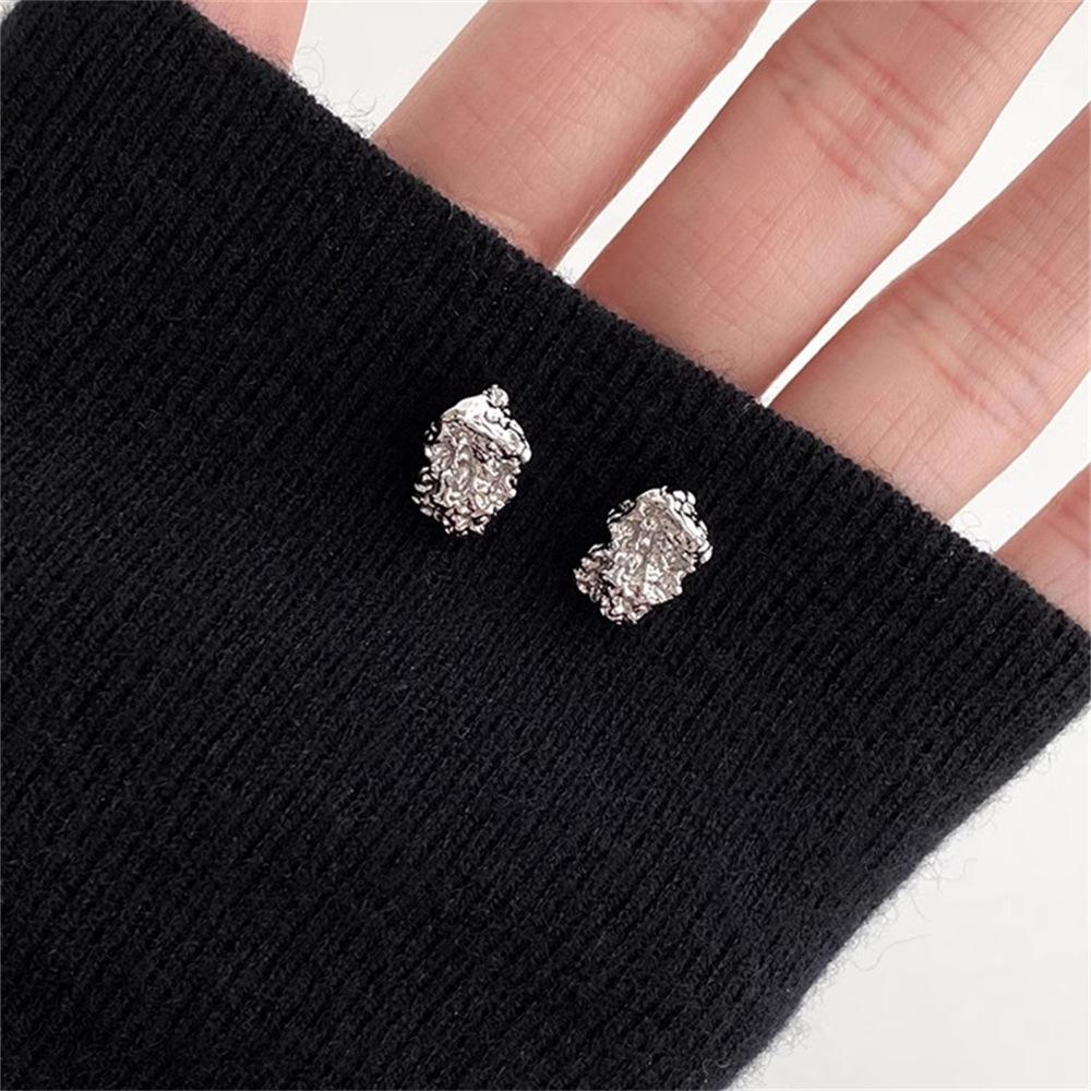 Simple meteorite irregular stud earrings cold wind niche design temperament texture earrings earrings tide