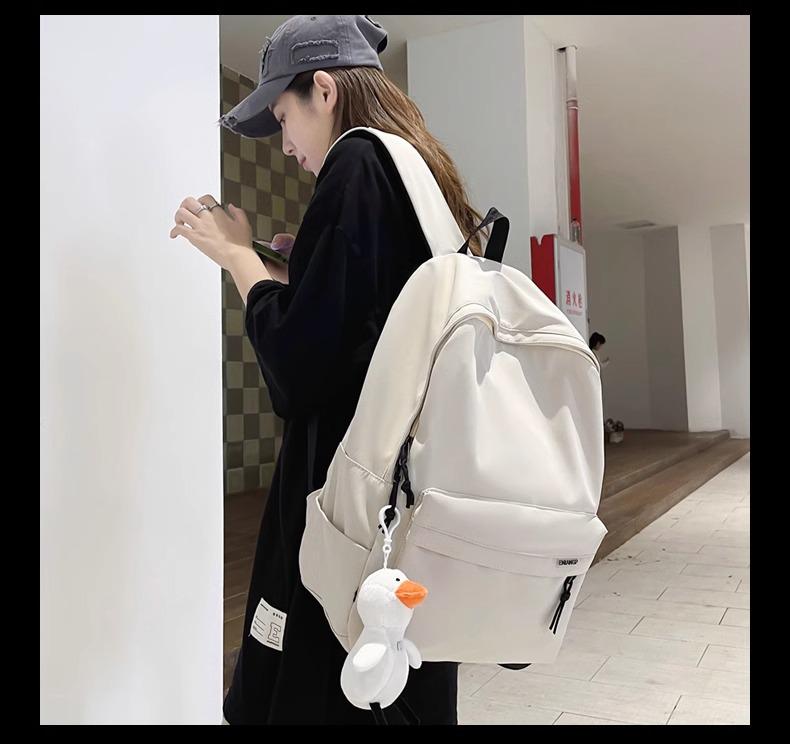 Girls' Fashion College-Style Backpack: Large Capacity, Casual Travel, Junior High School, or Couples