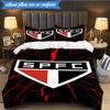 3PCS Paulo Fc Emblem Printed Soft Bedding Set,Including 1pc Duvet Cover And 2pcs Pillowcases Perfect for Bedroom, Dormitory, Fan Gift