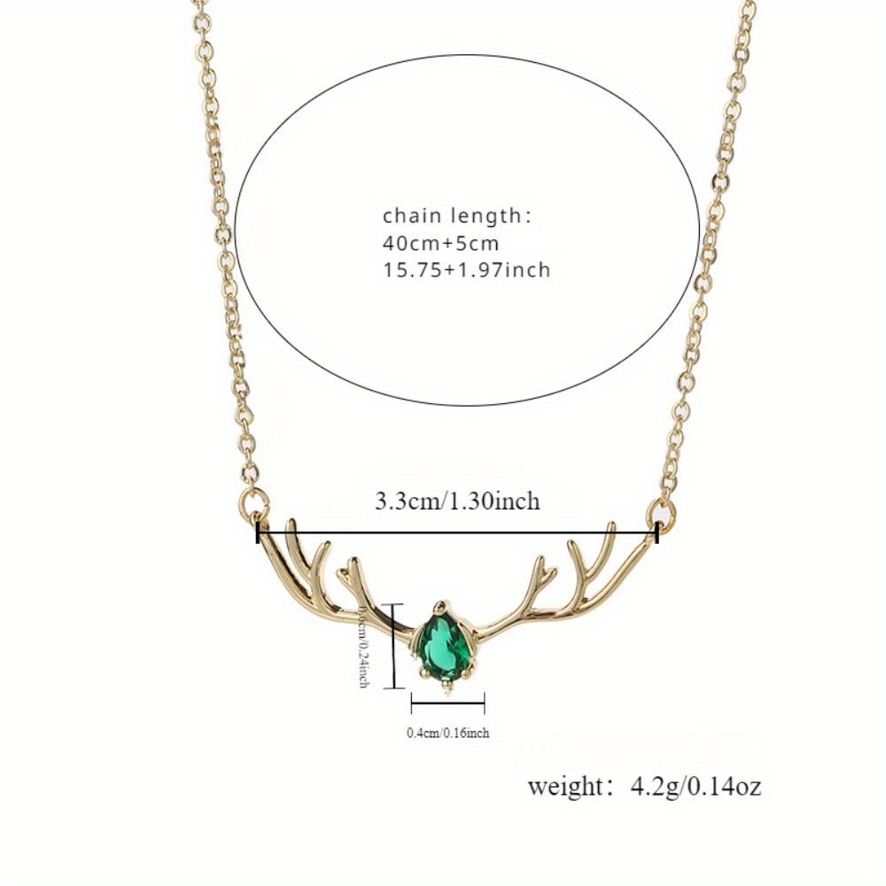 Stylish Little Fragrant Deer Antlers and A Deer with You Necklace, Small and Fresh Valentine’s Day Gift for Your Girlfriend