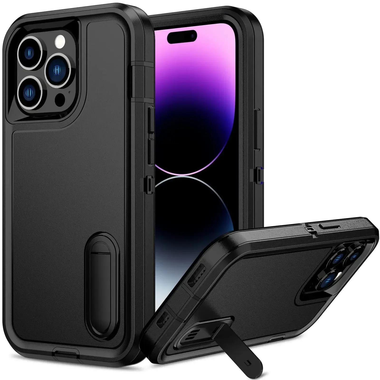 

Case For iPhone 16e 16 11 13 12 14 15 Pro Max Plus XR Heavy Duty Shockproof Anti-Scratch Rugged Protective with Kickstand Cover For iPhone 16 plus